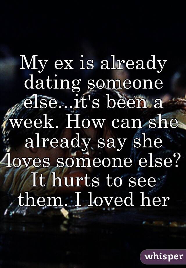 When an ex is dating someone else